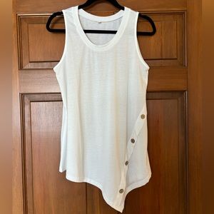 Classy White Tank Top L